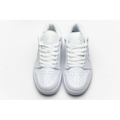  GET Jordan 1 Low White Pure Platnium,553558-130 02