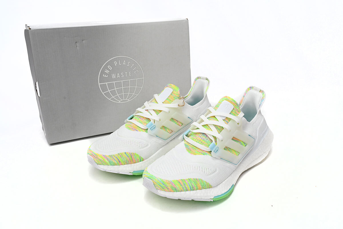  GET Ultra Boost 22 White Bliss Blue Solar Green,GX5913
