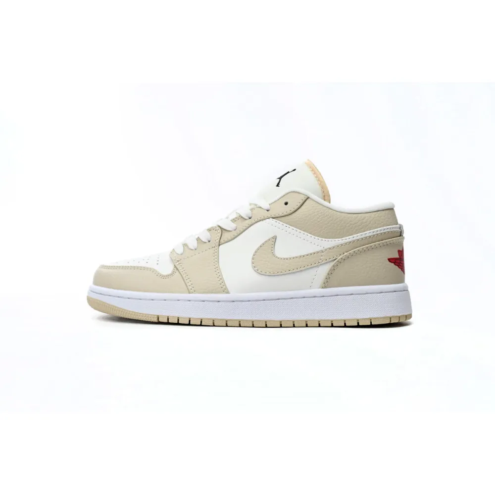 GET Jordan 1 Low SE Sail Rattan University Red, FB7168-121