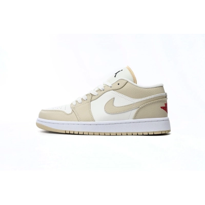  GET Jordan 1 Low SE Sail Rattan University Red, FB7168-121 01