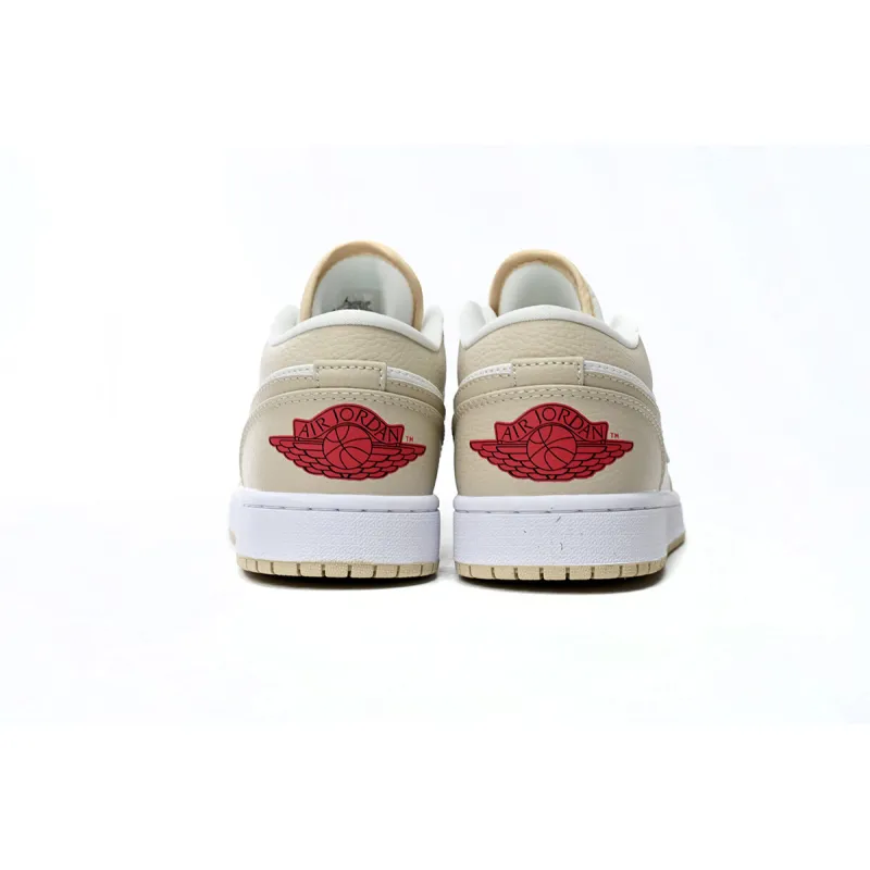 GET Jordan 1 Low SE Sail Rattan University Red, FB7168-121