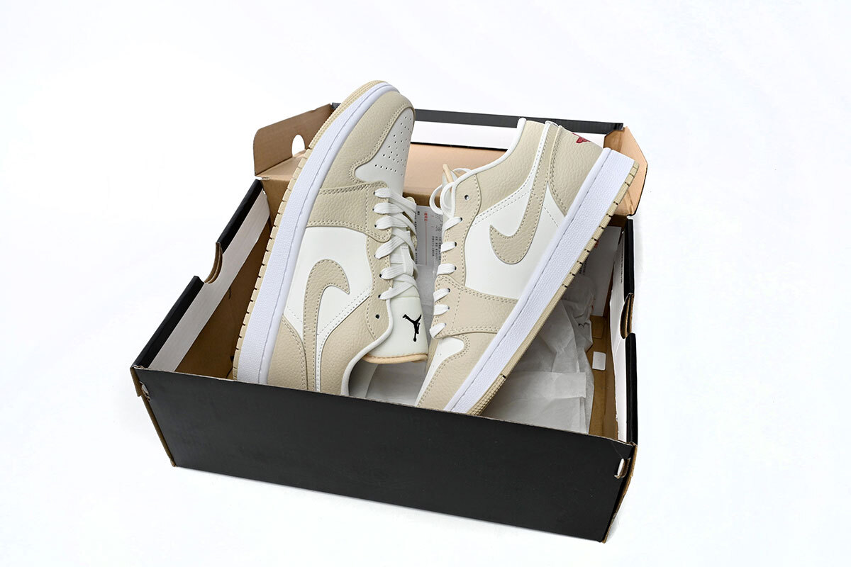  GET Jordan 1 Low SE Sail Rattan University Red, FB7168-121