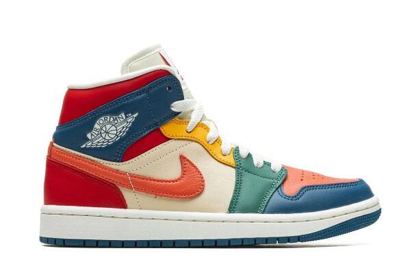  GET Jordan 1 Mid SE Multi Color (2022) (Women's), DN3738-400