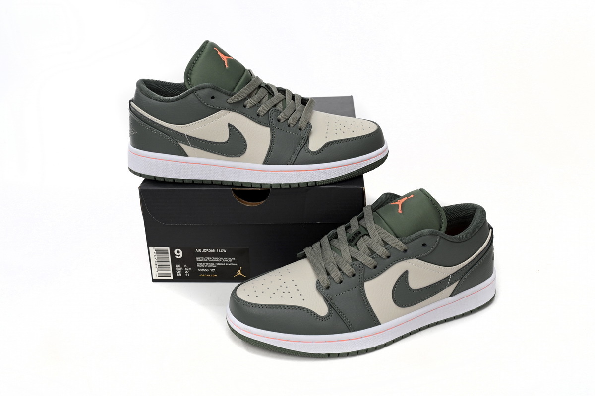  GET Jordan 1 Low Military Green, 553558-121
