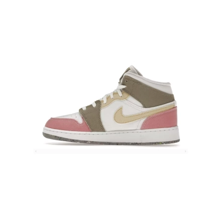  GET Jordan 1 Mid SE Pastel Vivid Green Grind (GS), DJ0338-100 01