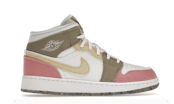  GET Jordan 1 Mid SE Pastel Vivid Green Grind (GS), DJ0338-100