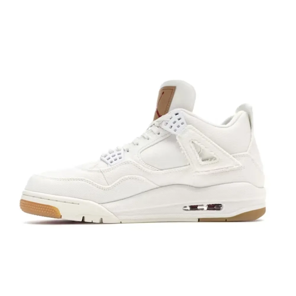 Perfectkicks Jordan 4 Retro Levi's White (Levi's Tag), AO2571-100