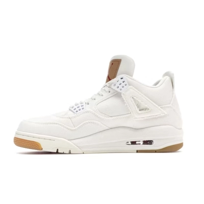  Perfectkicks Jordan 4 Retro Levi's White (Levi's Tag), AO2571-100 01