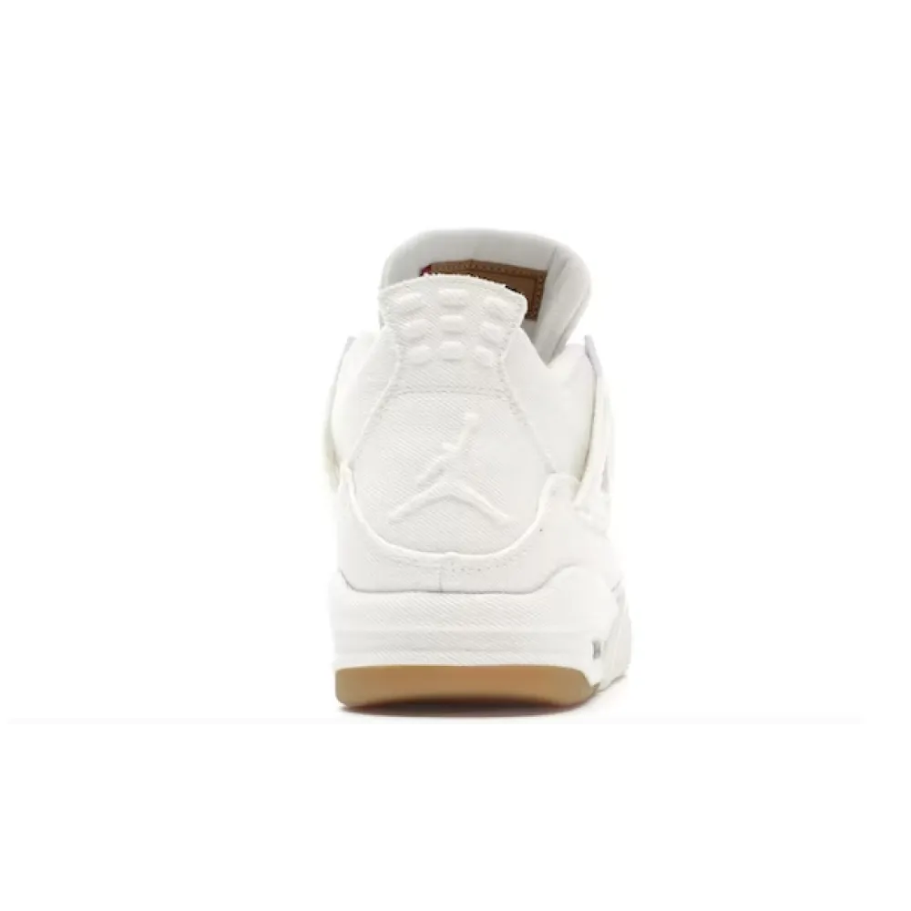 Perfectkicks Jordan 4 Retro Levi's White (Levi's Tag), AO2571-100