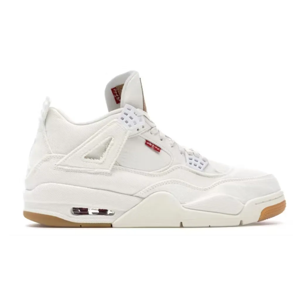 Perfectkicks Jordan 4 Retro Levi's White (Levi's Tag), AO2571-100