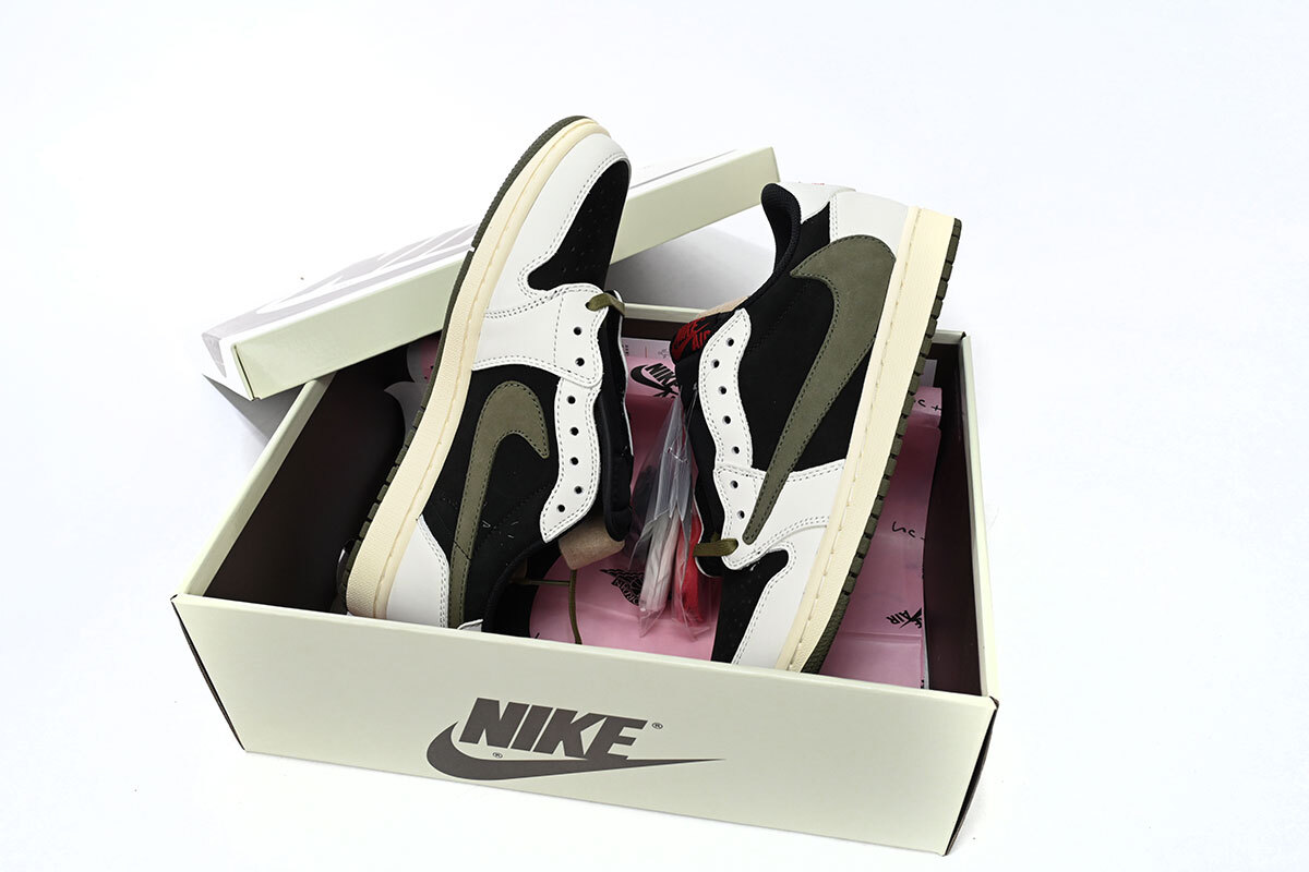  Perfectkicks Jordan 1 Retro Low OG SP Travis Scott Olive (Women's),DZ4137-106