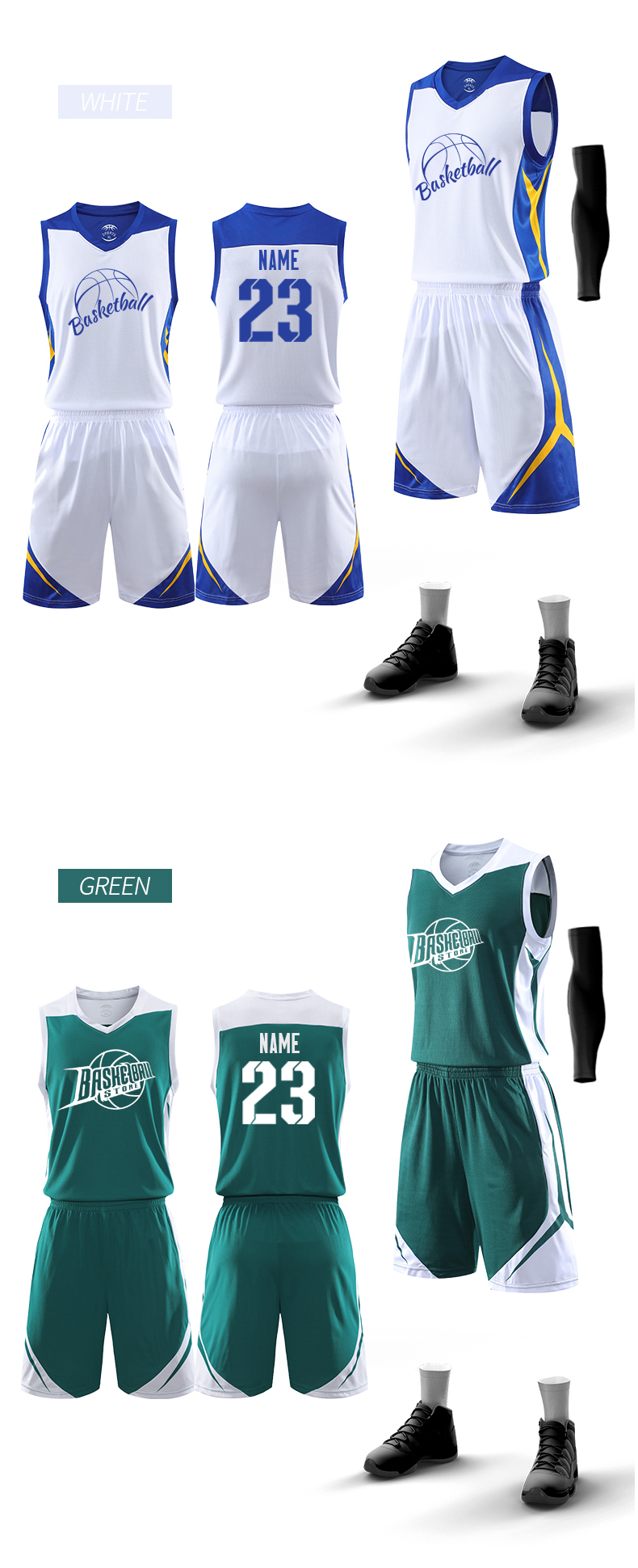  Custom Basketball Jerseys #6 (Free Shipping)