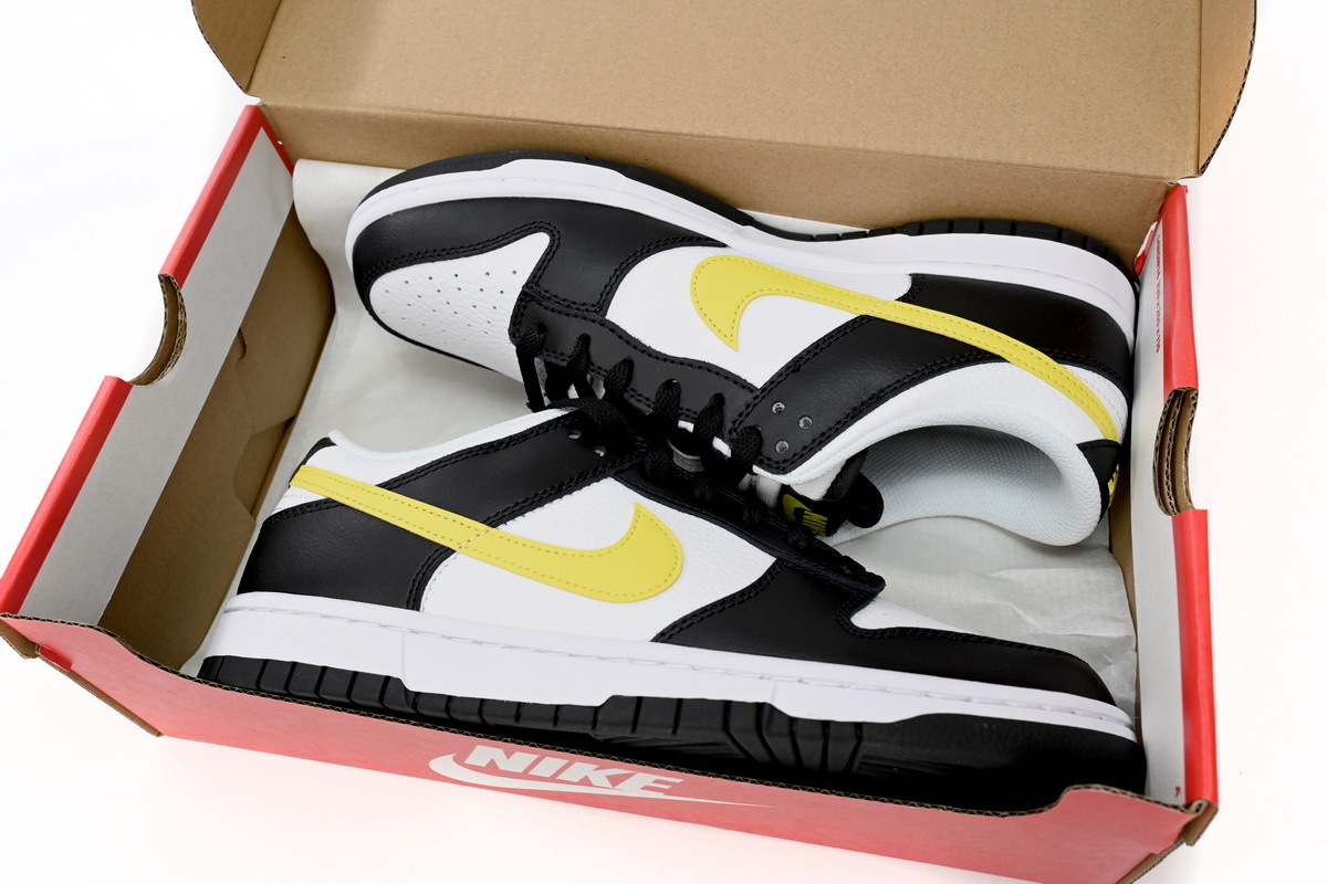  Perfectkicks Dunk Low Black, white, And Yellow, FQ2431-001