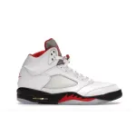  Perfectkicks Jordan 5 Retro Fire Red Silver Tongue (2020), DA1911-102