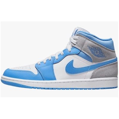  GET Jordan Air 1 Mid SE  University Blue/Grey-DX9276 -100 01