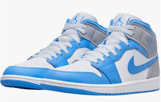  GET Jordan Air 1 Mid SE  University Blue/Grey-DX9276 -100