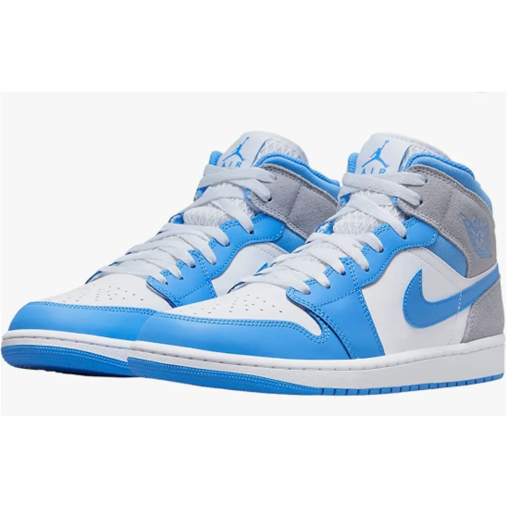 GET Jordan Air 1 Mid SE  University Blue/Grey-DX9276 -100