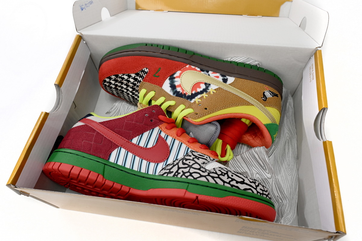  Perfectkicks Dunk Low "What the Dunk" Colorful Pigeon, 318403-141 
