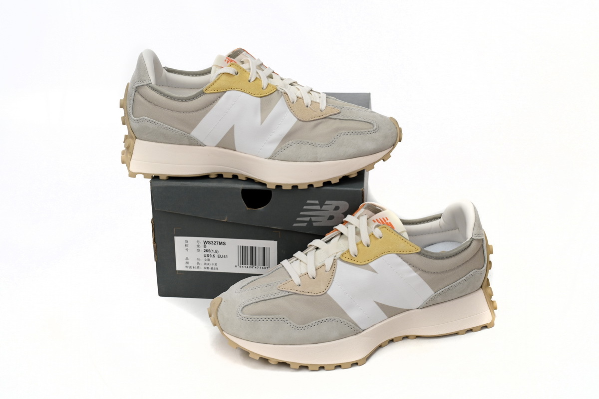  GET New Balance 327 Cream Coloured,WS327MS