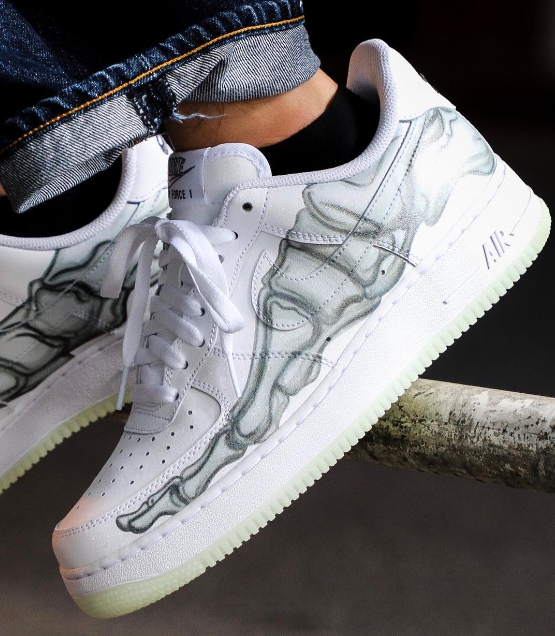  Perfectkicks Air Force 1 Low Skeleton Halloween (2018), BQ7541-100