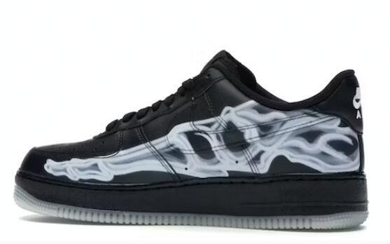  Perfectkicks Air Force 1 Low Black Skeleton Halloween (2019), BQ7541 001