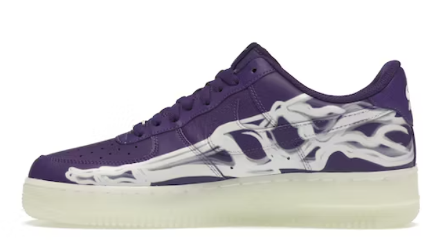  Perfectkicks Air Force 1 Low '07 QS Purple Skeleton Halloween (2021), CU8067-500