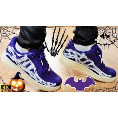  Perfectkicks Air Force 1 Low '07 QS Purple Skeleton Halloween (2021), CU8067-500 02