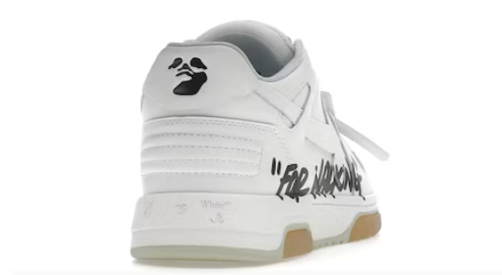 PK OFF-WHITE Out Of Office OOO Low Tops For Walking White Black,OMIA189R21LEA0020101 