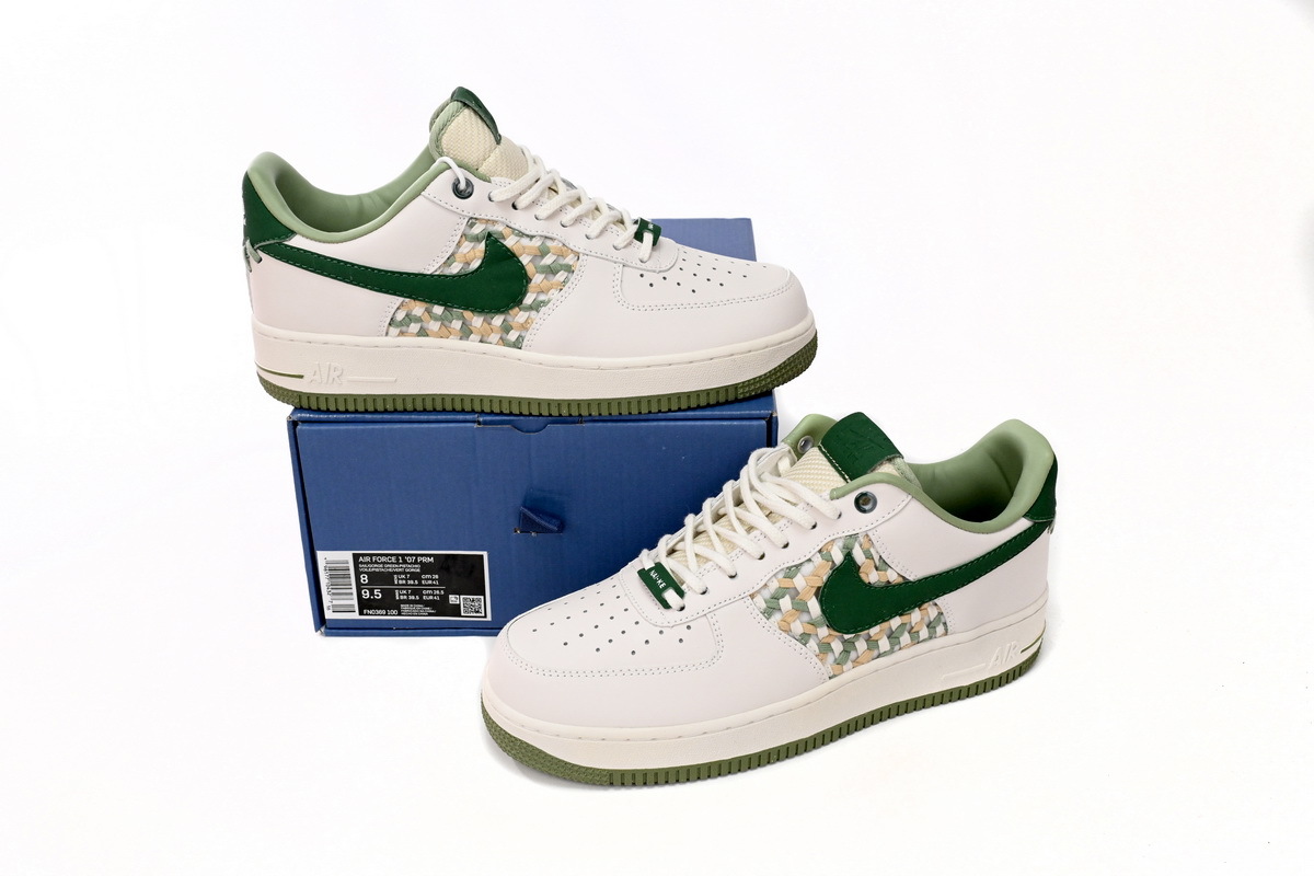 GET Air Force 1 Low '07 Premium NAI-KE Bamboo Weave Sail Gorge Green, FN0369-100