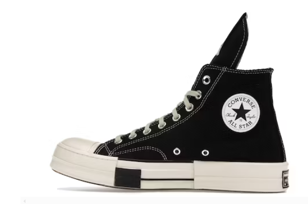  GET Converse DRKSTAR Hi Rick Owens DRKSHDW Black Egret,162050C