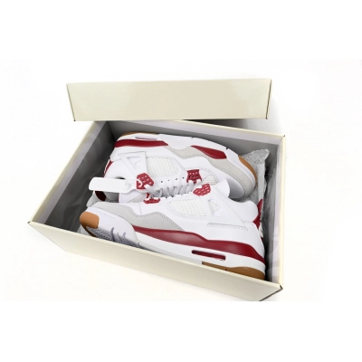 Perfectkicks SB x Air Jordan 4 White Red, DR5415-160 02