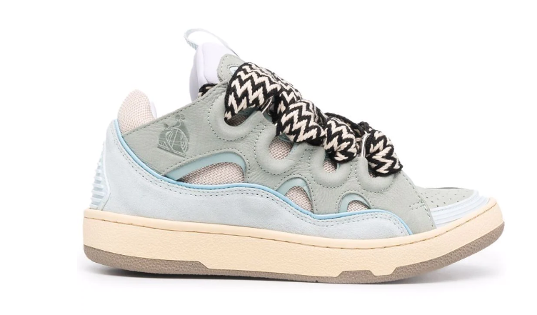  LANVIN Curb Sneakers Pale Blue, Replica Shoes
