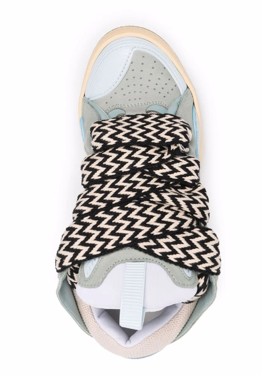  LANVIN Curb Sneakers Pale Blue, Replica Shoes