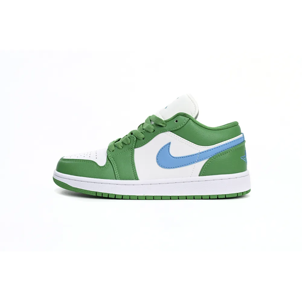 GET Jordan 1 Low Lucky Green Aquatone (Women's),DC0774-304