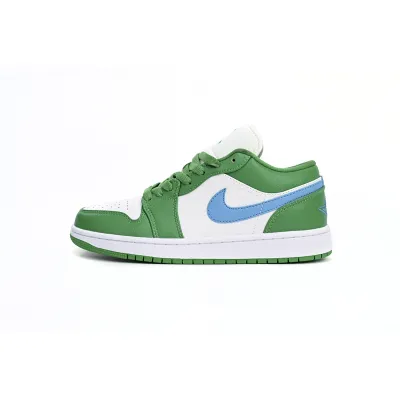 GET Jordan 1 Low Lucky Green Aquatone (Women's),DC0774-304 01