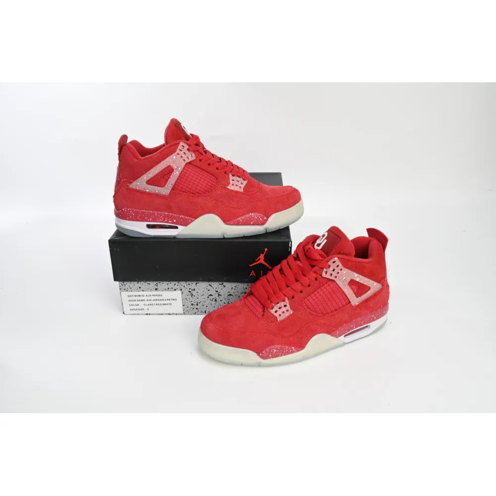 Perfectkicks Air Jordan 4 Retro Wine red ink splashing,904282