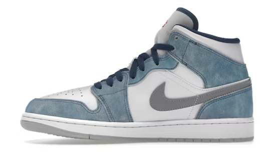  GET Jordan 1 Mid French Blue Fire Red, DN3706-401