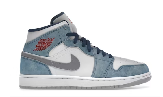  GET Jordan 1 Mid French Blue Fire Red, DN3706-401