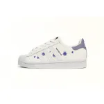GET Superstar Shoes White New White Purple,HQ4288