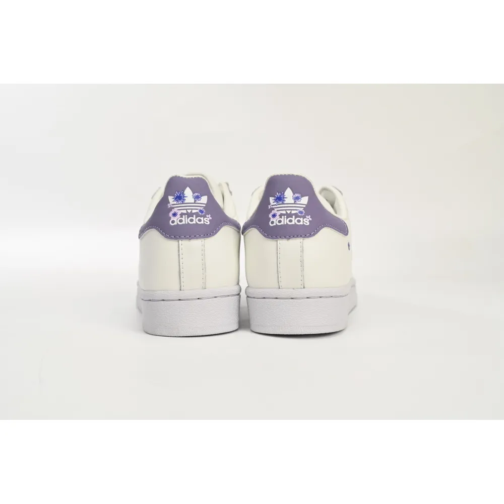 GET Superstar Shoes White New White Purple,HQ4288