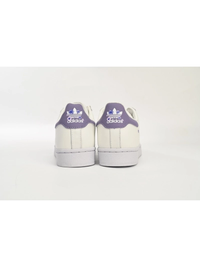 POP  Superstar Shoes White New White Purple,HQ4288 02