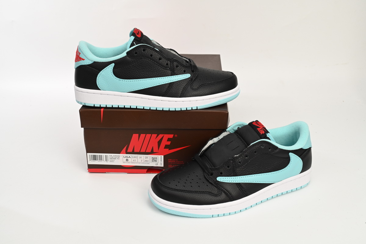  Perfectkicks Travis Scott x Air Jordan 1 Low Bang Black Blue,DM7866-400 