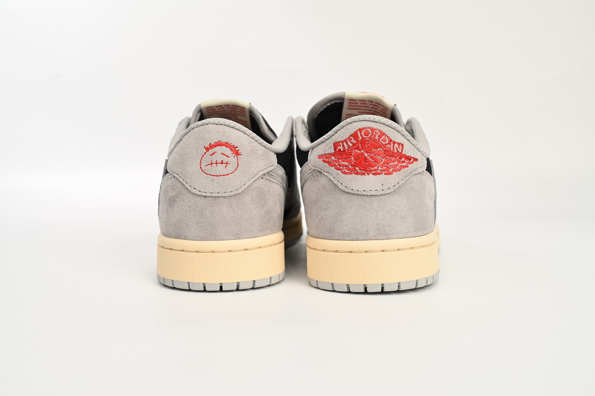  Perfectkicks Travis Scott x Air Jordan 1 Low White Grey Low Gang,DM7866-010