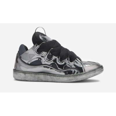  Perfectkicks Lanvin Metallic Leather Curb Sneaker,FM-SKRK11-SPEC-E23M941 01