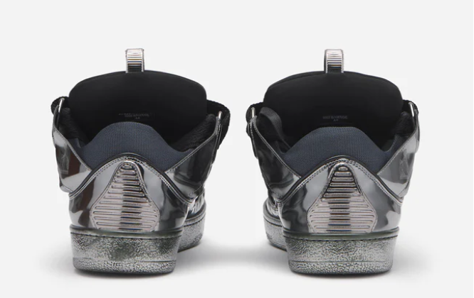  Perfectkicks Lanvin Metallic Leather Curb Sneaker,FM-SKRK11-SPEC-E23M941