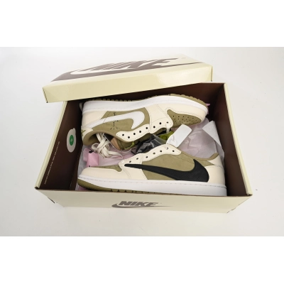  Perfectkicks Travis Scott x Air Jordan 1 Low Golf Olive,FZ3124-200 02