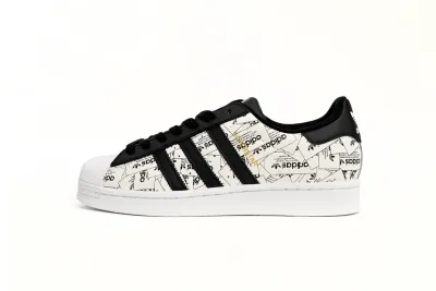 POP  Superstar Shoes White Black White Black Red, FV2819 01