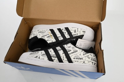 POP  Superstar Shoes White Black White Black Red, FV2819 02