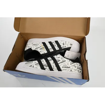 GET Superstar Shoes White Black White Black Red, FV2819 02