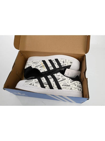POP  Superstar Shoes White Black White Black Red, FV2819 02